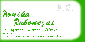 monika rakonczai business card